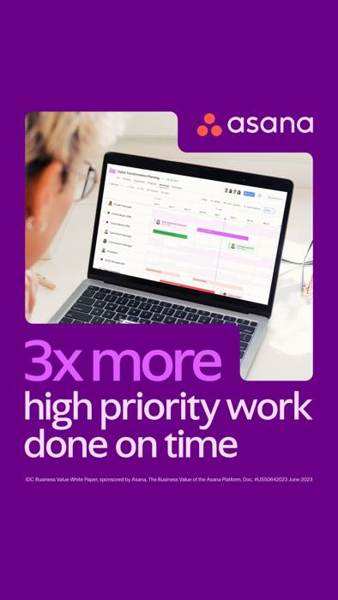 Asana Meta ad: Reach more goals with Asana
