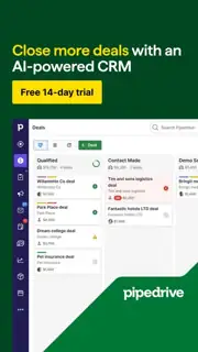 Pipedrive Meta ad: Work smarter. Grow faster