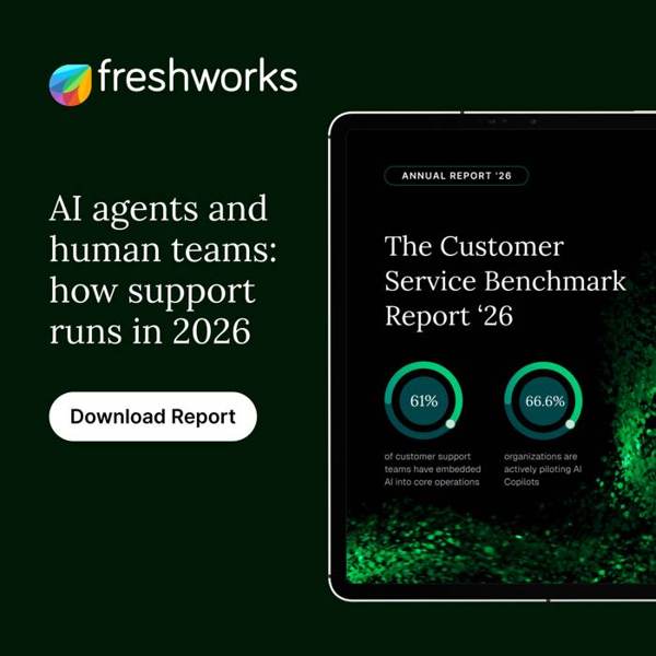 Freshworks Meta ad: See the 2026 customer service benchmarks