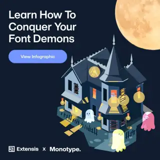 Monotype Meta ad: Spooky Font Risks 👻