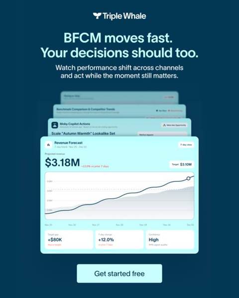 Triple Whale Meta ad: Get your free BFCM Command Center