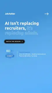 JobAdder Meta ad: AI Isn't Replacing Recruiters, It's Replacing Admin