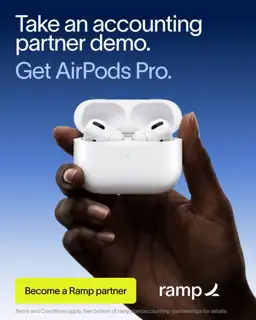 Ramp Meta ad: Ramp Accounting Partner Demo + Free AirPods Pro