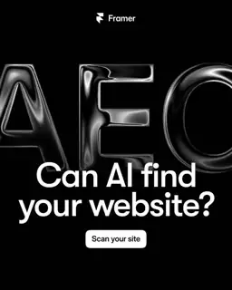 Framer Meta ad: Free AEO Scanner