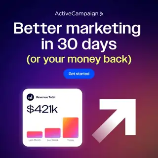 ActiveCampaign Meta ad: Marketing results in 30 days (or a full refund)