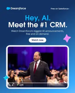 Salesforce Meta ad: Watch the Dreamforce sessions on demand and see AIforce come to life.