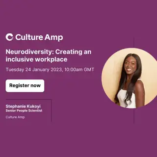 Culture Amp Meta ad: Neurodiversity - Creating an inclusive workplace