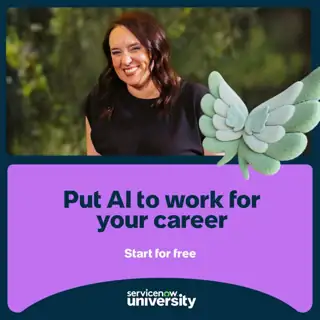 ServiceNow Meta ad: Start learning for free at ServiceNow University