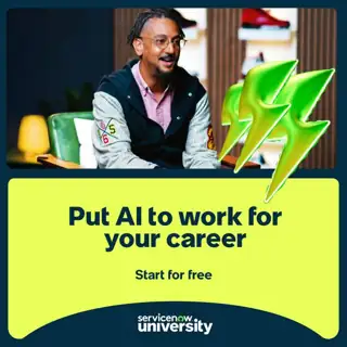 ServiceNow Meta ad: Start learning for free at ServiceNow University
