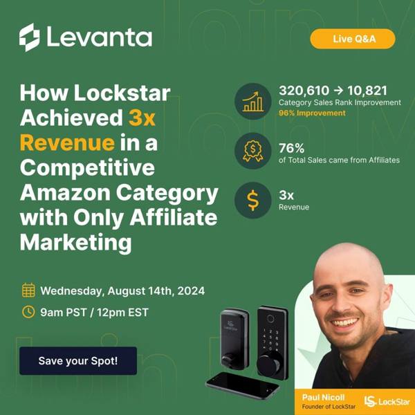 get.levanta.io Reddit ad: Live Q&A with Amazon Seller: Learn How they 3x Revenue using Affiliate Marketing on Levanta