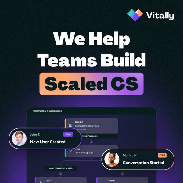 vitally.io Reddit ad: Automate and scale your Customer Success strategies, processes, and workflows with Vitally. Trusted by 500+ leading B2B Customer Success teams like Zapier, Productboard, & Mixpanel.