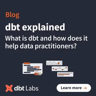 dbt Labs Reddit ad: We built dbt with two core beliefs: 1. Transformation logic should be defined in code; and 2. Data teams should have the tools to be able to work like software engineers so they can treat their data assets like a product.