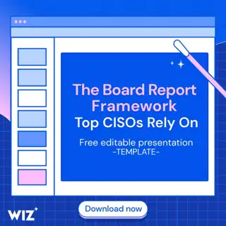 Wiz X ad: [Free Template] The CISO Board Deck That Gets Buy-In