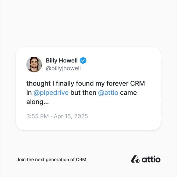 Attio X ad: Join the world's leading companies and build your dream CRM
