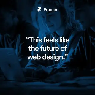 Framer X ad: Design and launch with Framer. Free.
