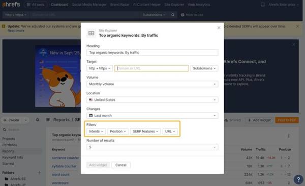 Ahrefs X ad: