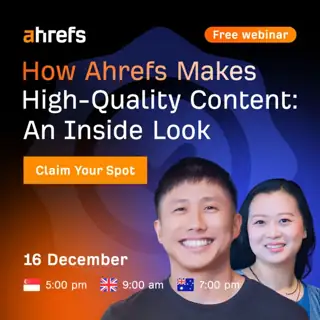 Ahrefs X ad: Grab your spot